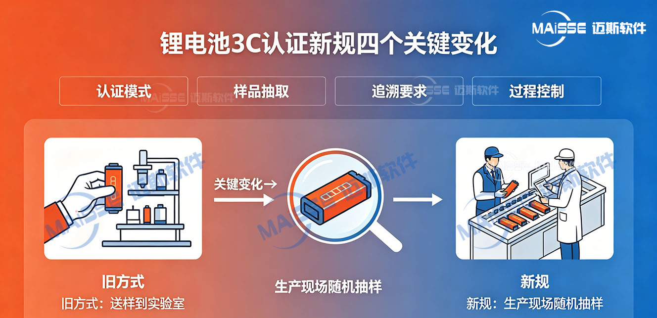 锂电池3C认证新规2025：MES追忆系统若何破解出产现场随机抽样难题？